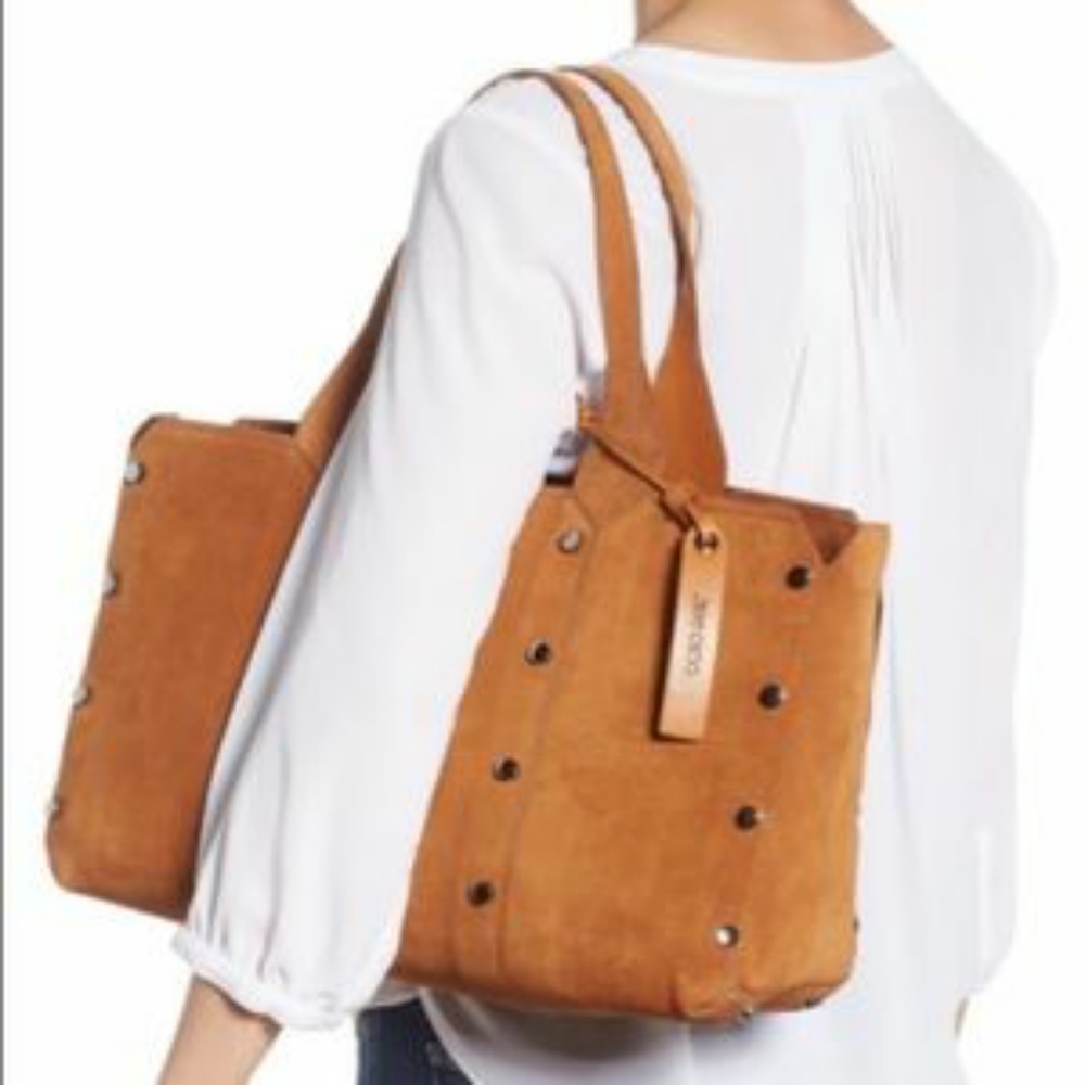 Jimmy Choo Brown Lockett Shopper Tote
